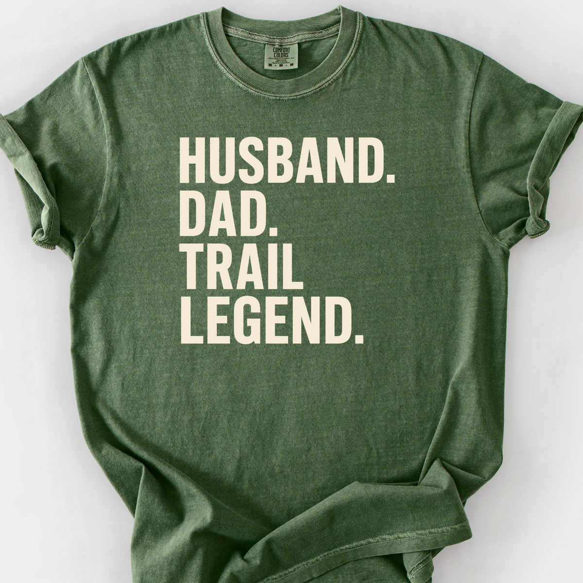 Husband Dad Trail Legend T-Shirt — Moss