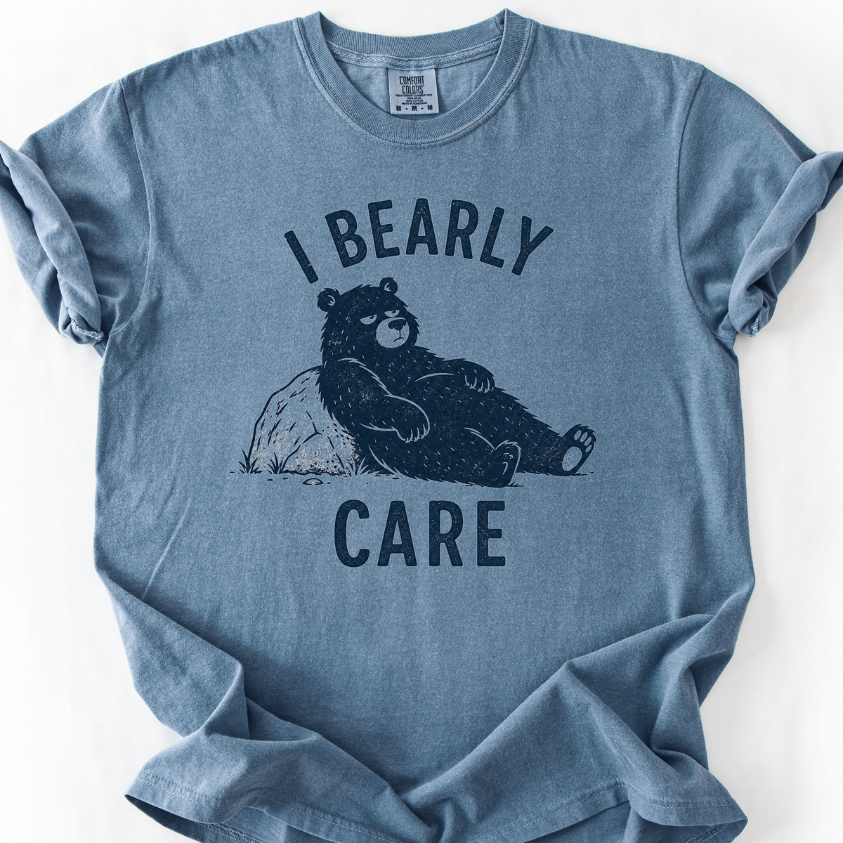 I Bearly Care T-Shirt — Blue Jean