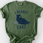 I Bearly Care T-Shirt — Moss