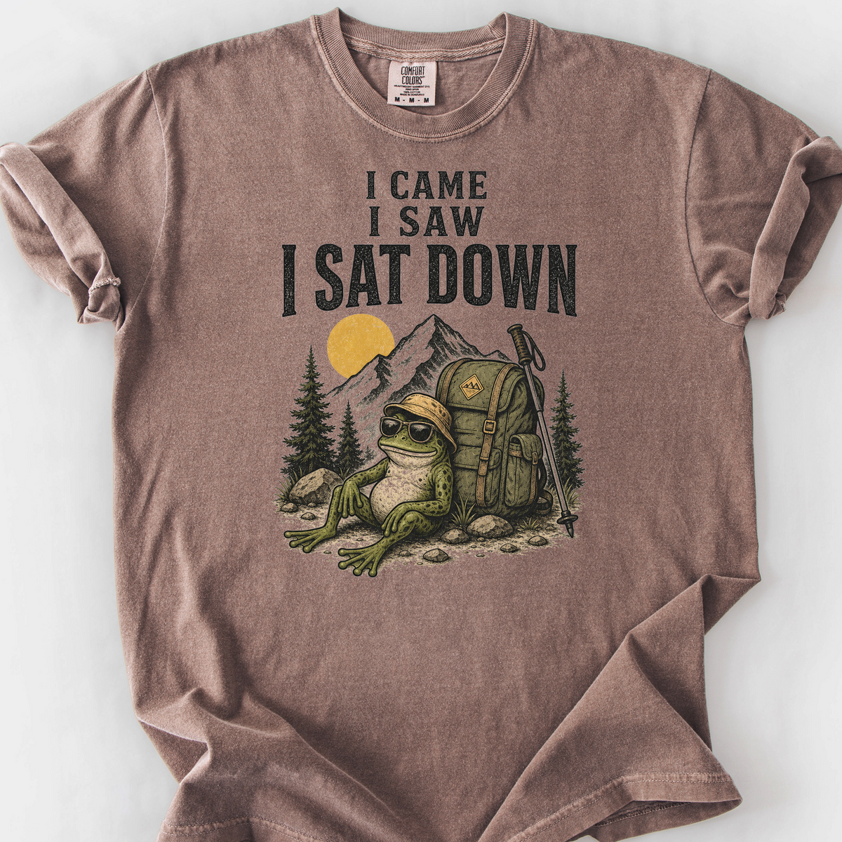 I Came I Saw I Sat Down T-Shirt — Espresso
