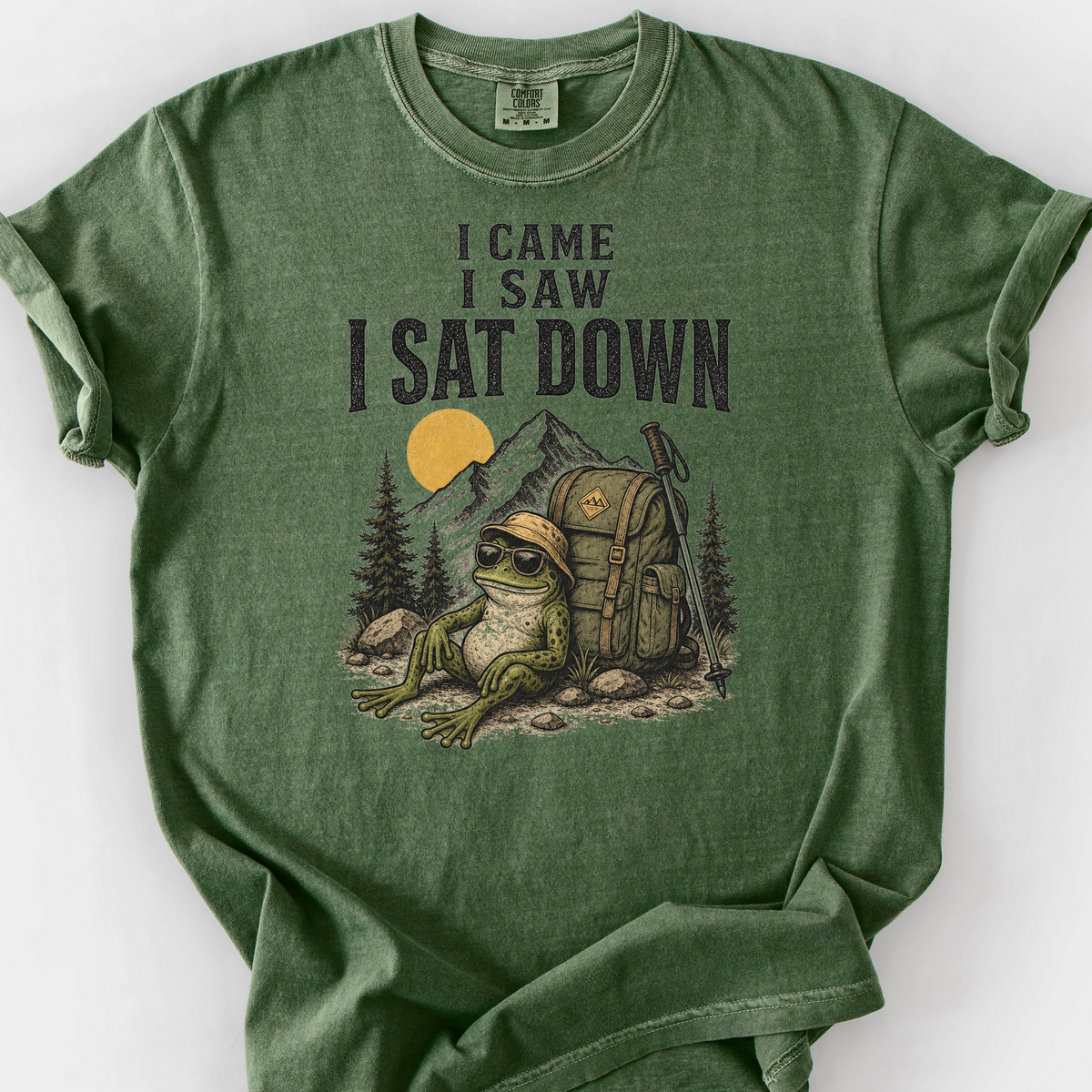 I Came I Saw I Sat Down T-Shirt — Moss