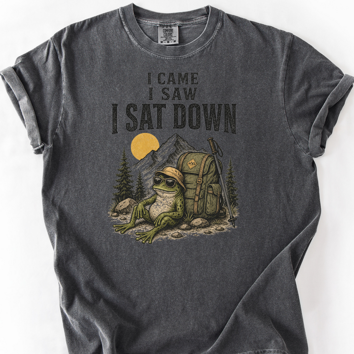 I Came I Saw I Sat Down T-Shirt — Pepper