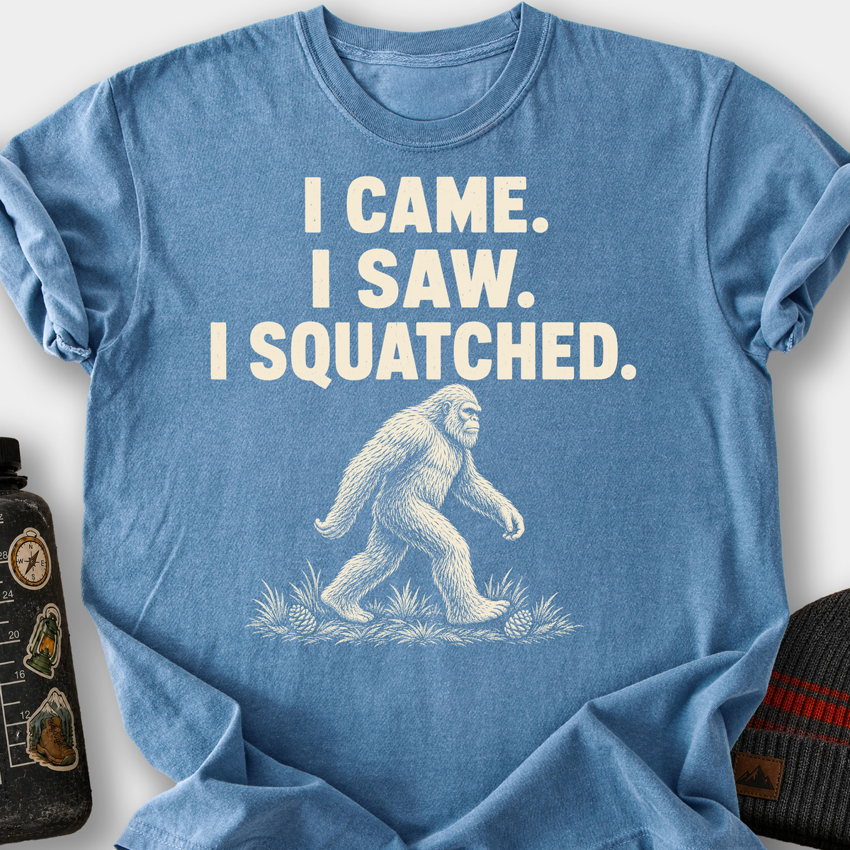 I Came I Saw I Squatched T-Shirt — Blue Jean