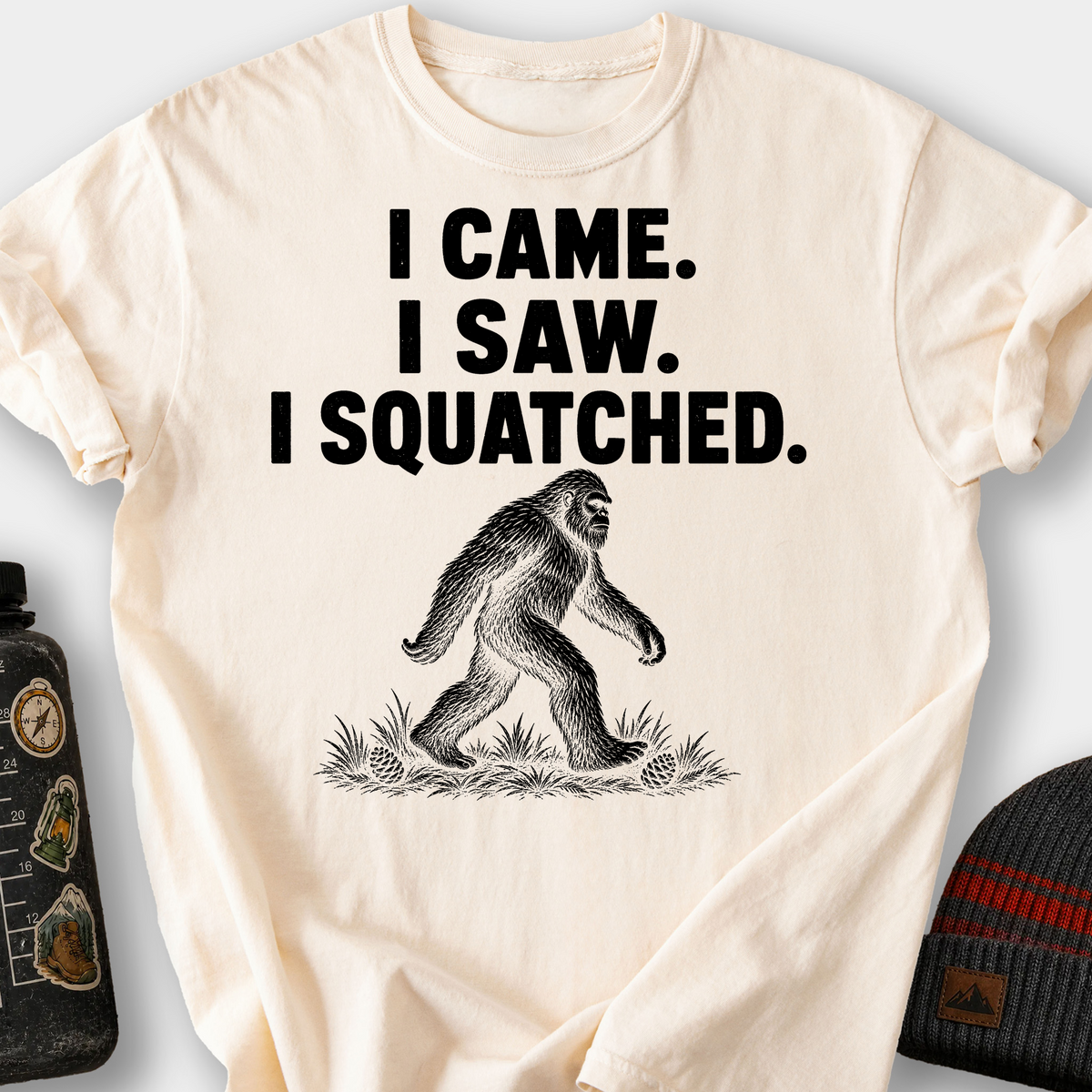 I Came I Saw I Squatched T-Shirt — Ivory