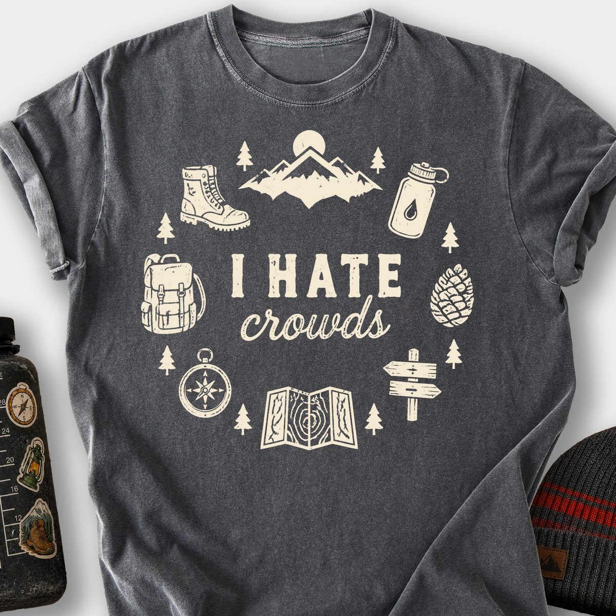 I Hate Crowds T-Shirt — Pepper
