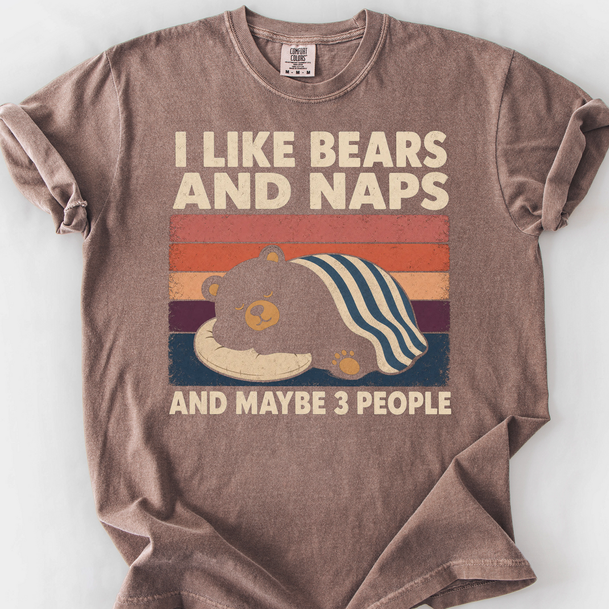 I Like Bears And Naps T-Shirt — Espresso
