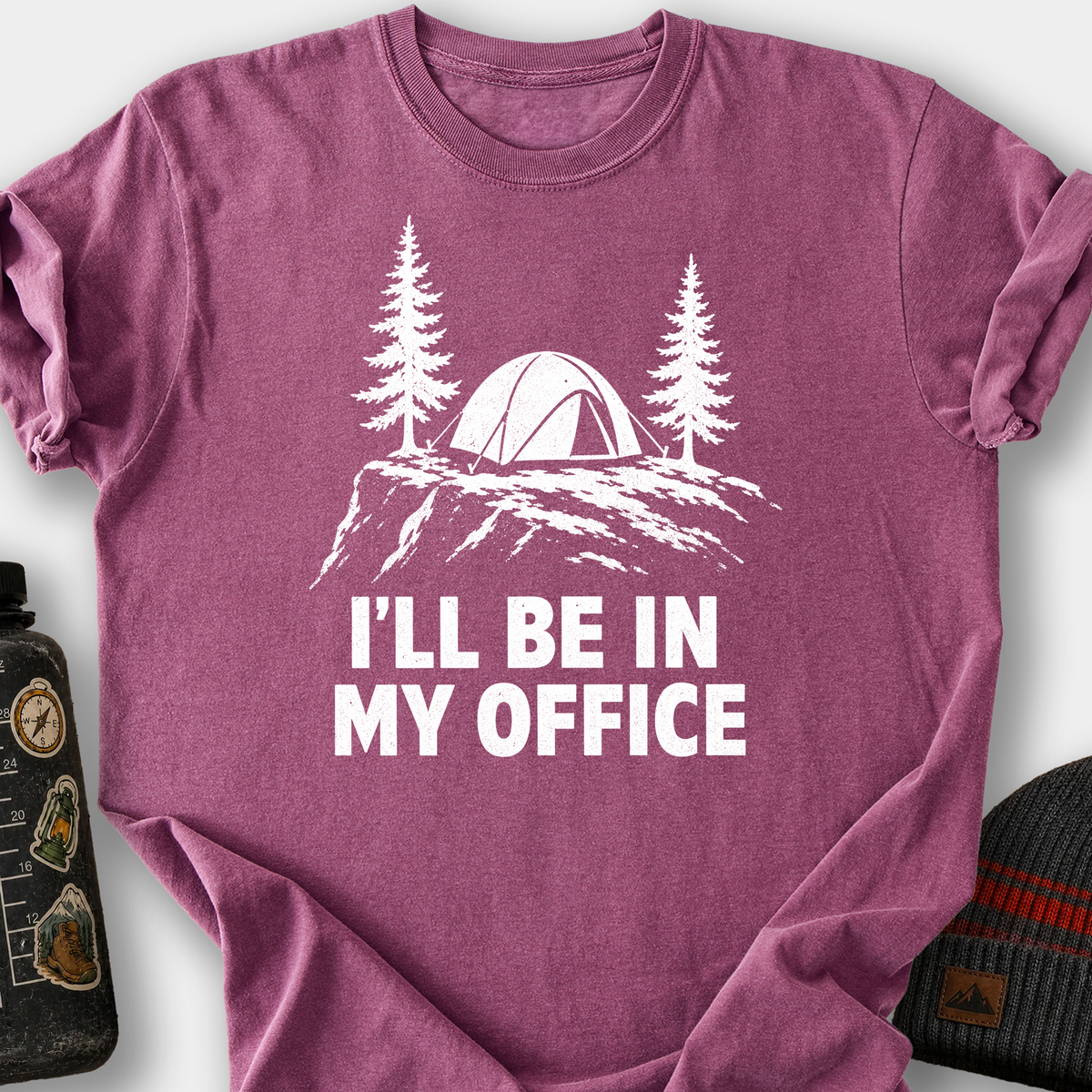 I'll Be In My Office Tent T-Shirt — Berry
