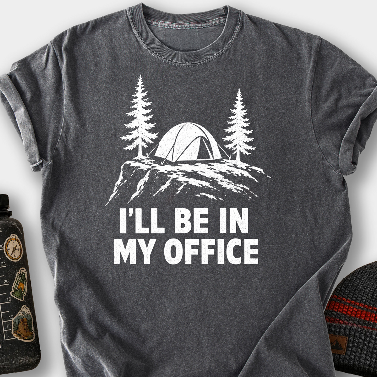 I'll Be In My Office Tent T-Shirt — Pepper
