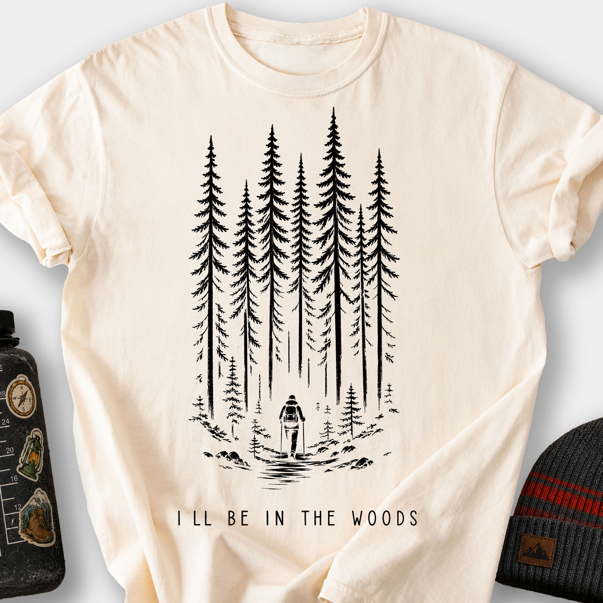I'll Be in the Woods T-Shirt — Ivory