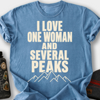 I Love One Woman and Several Peaks T-Shirt — Blue Jean