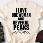 I Love One Woman and Several Peaks T-Shirt — Ivory
