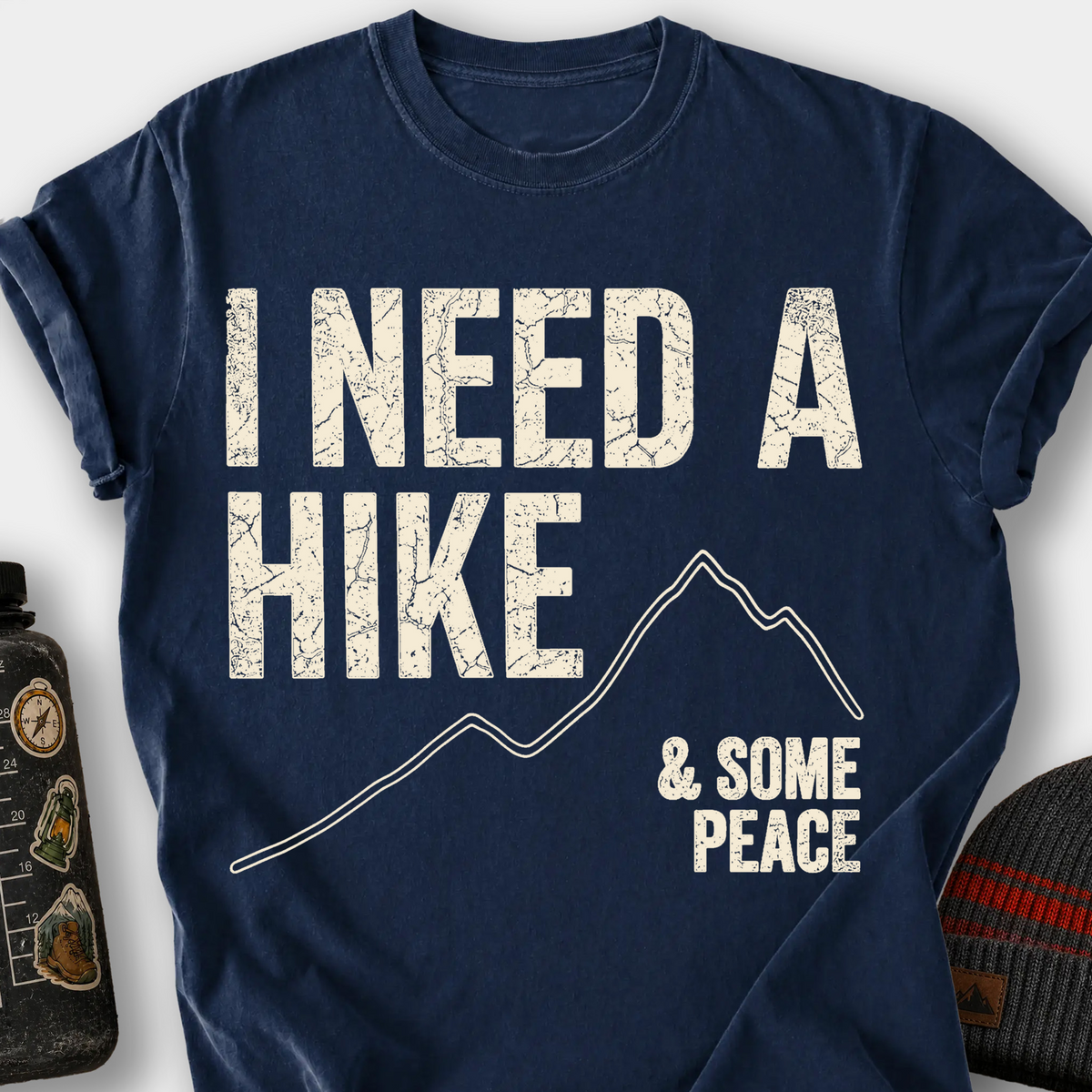I Need A Hike T-Shirt — Navy