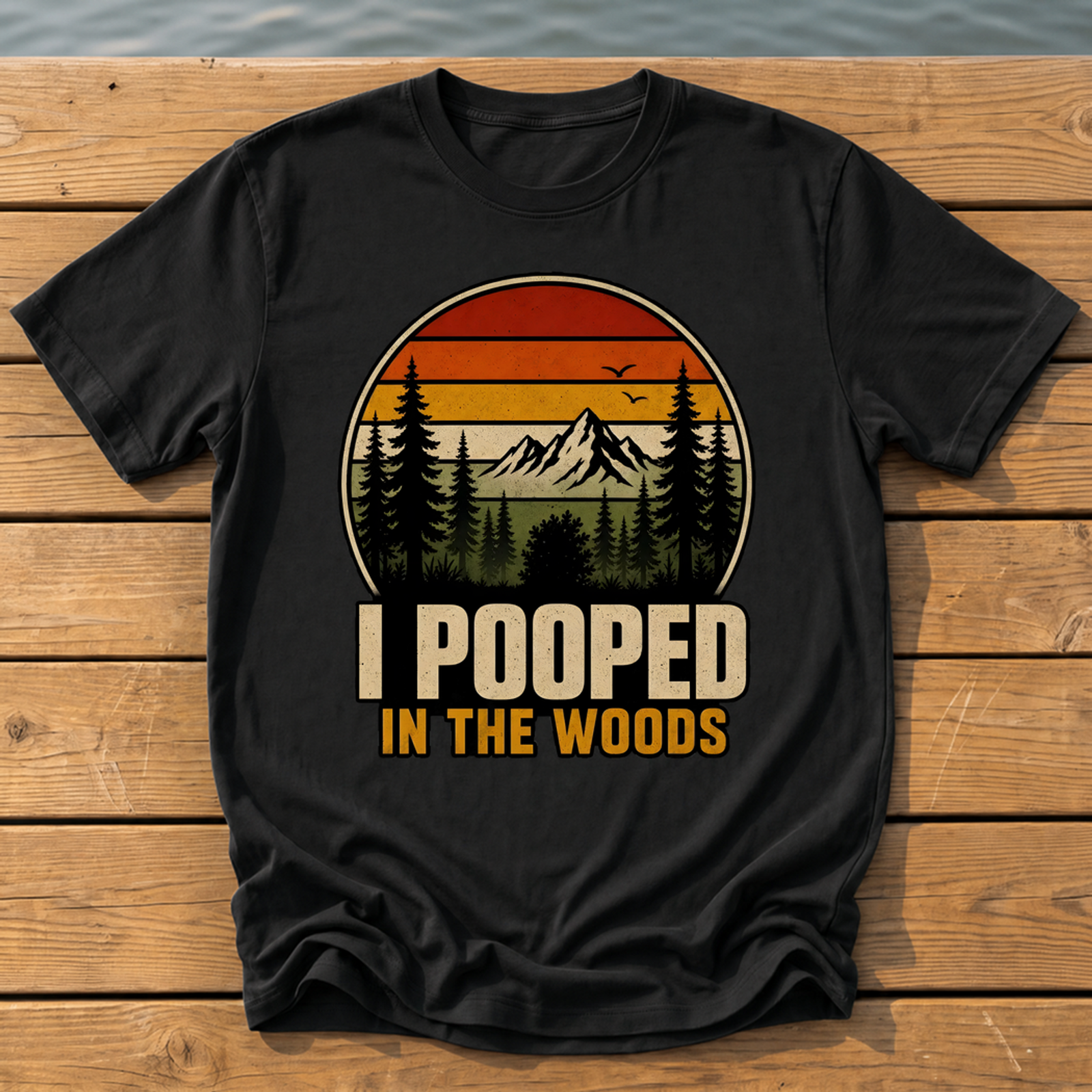 I Pooped in the Woods T-Shirt — Black