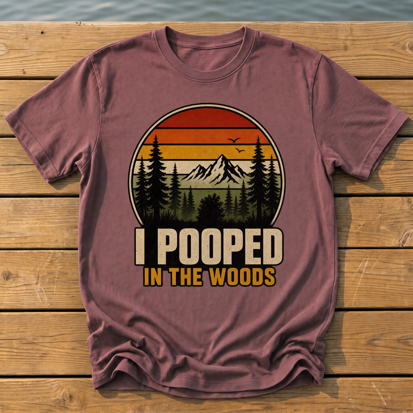 I Pooped in the Woods T-Shirt — Brick
