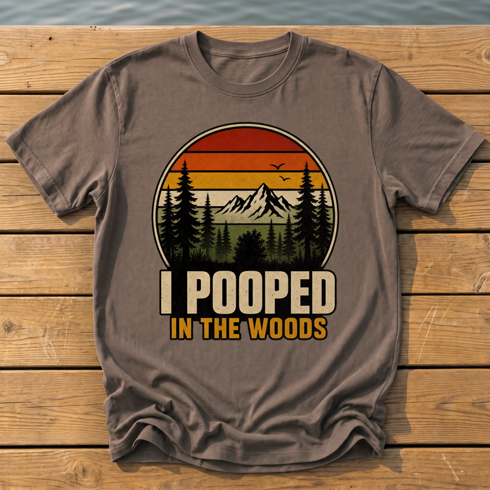 I Pooped in the Woods T-Shirt — Espresso
