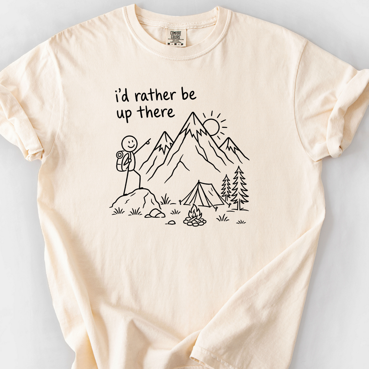 Id Rather Be Up There T-Shirt — Ivory
