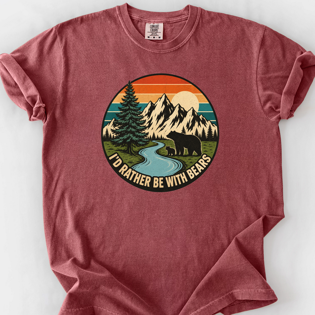 Id Rather Be With Bears T-Shirt — Brick