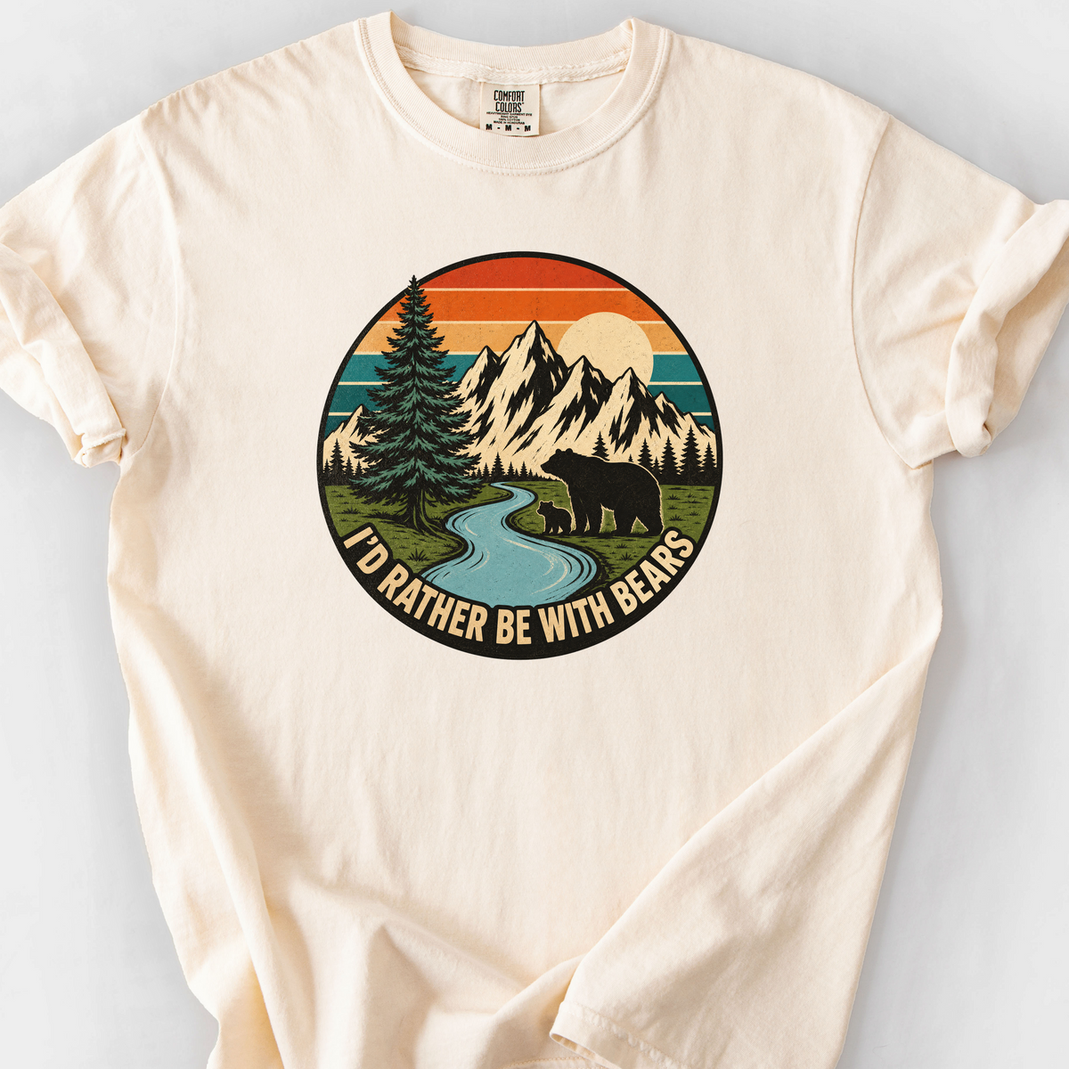 Id Rather Be With Bears T-Shirt — Ivory