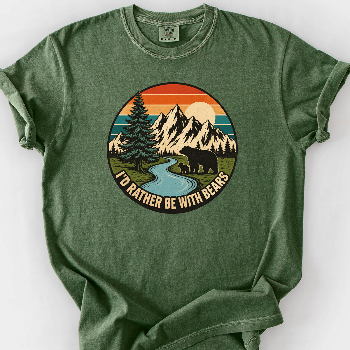 Id Rather Be With Bears T-Shirt — Moss