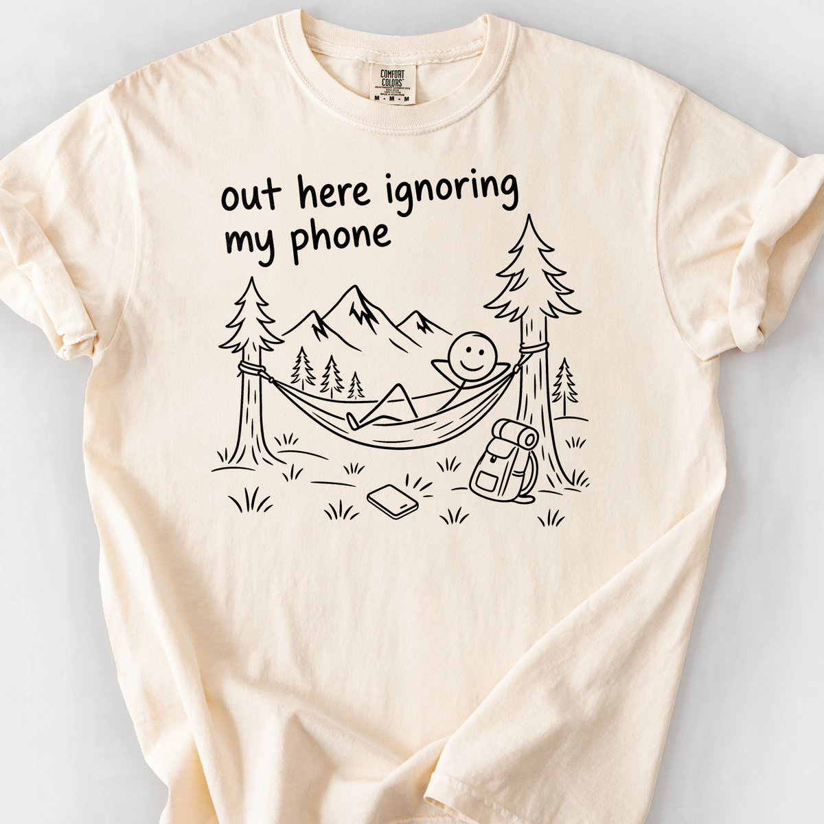 Ignoring My Phone T-Shirt — Ivory