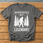 Introverted But Legendary (Linocut) T-Shirt — Pepper