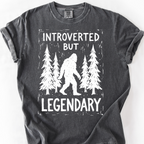 Introverted But Legendary (Linocut) T-Shirt — Pepper