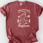 Introverted But Willing To Discuss Bigfoot T-Shirt — Brick