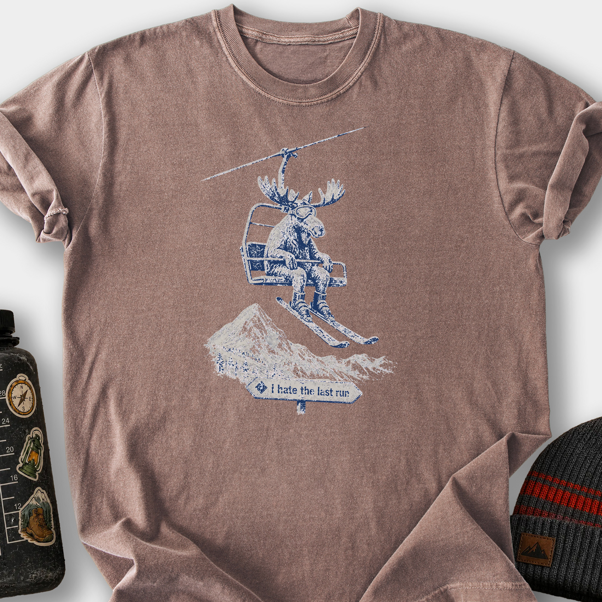 Last Run Moose T-Shirt — Espresso
