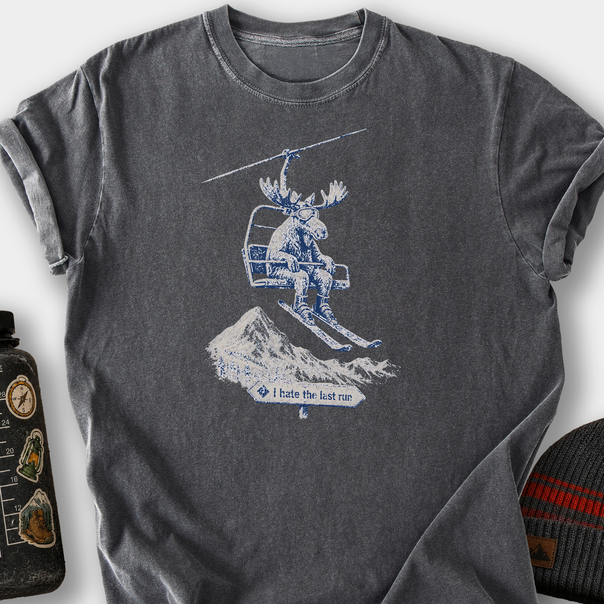 Last Run Moose T-Shirt — Pepper