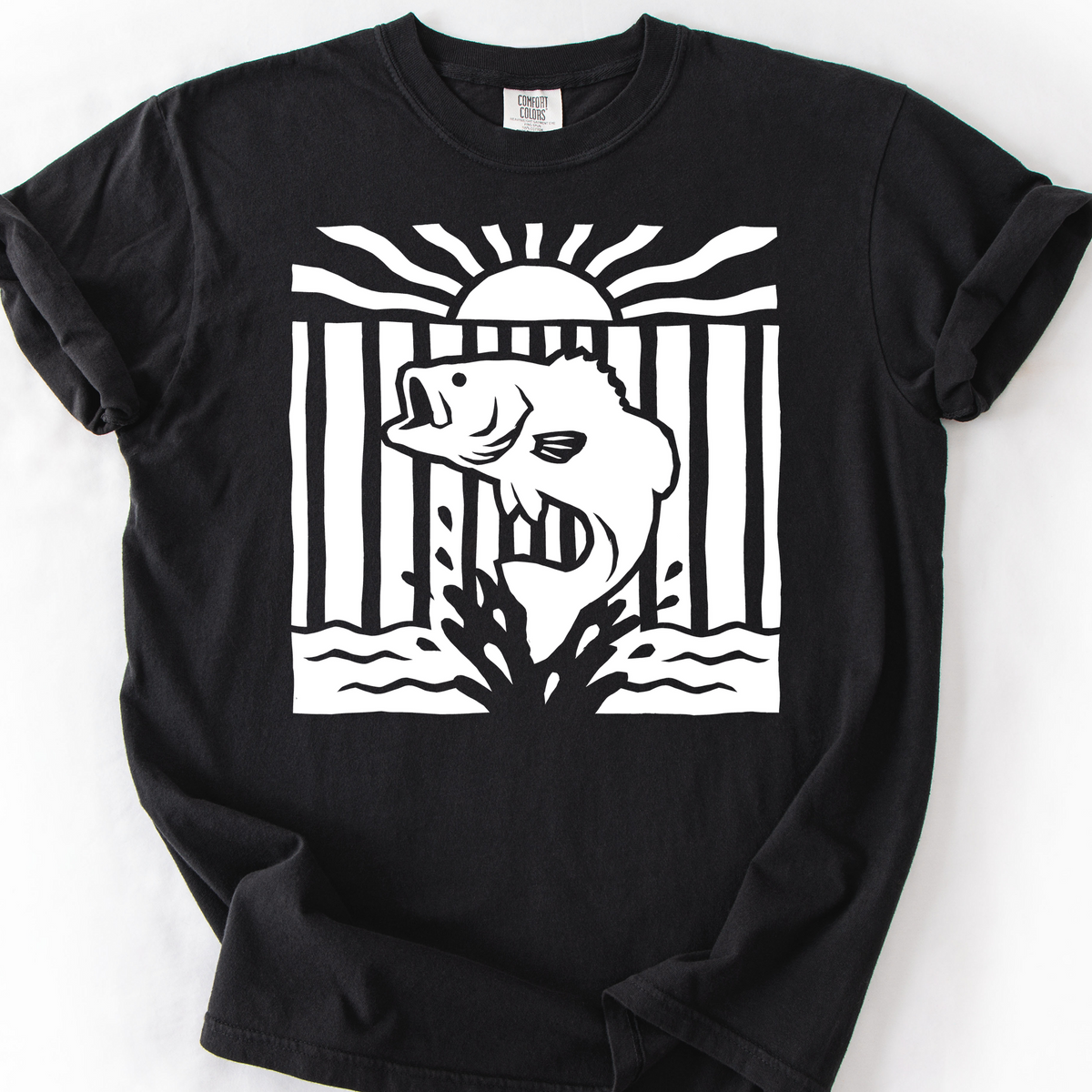 Leaping Bass T-Shirt — Black