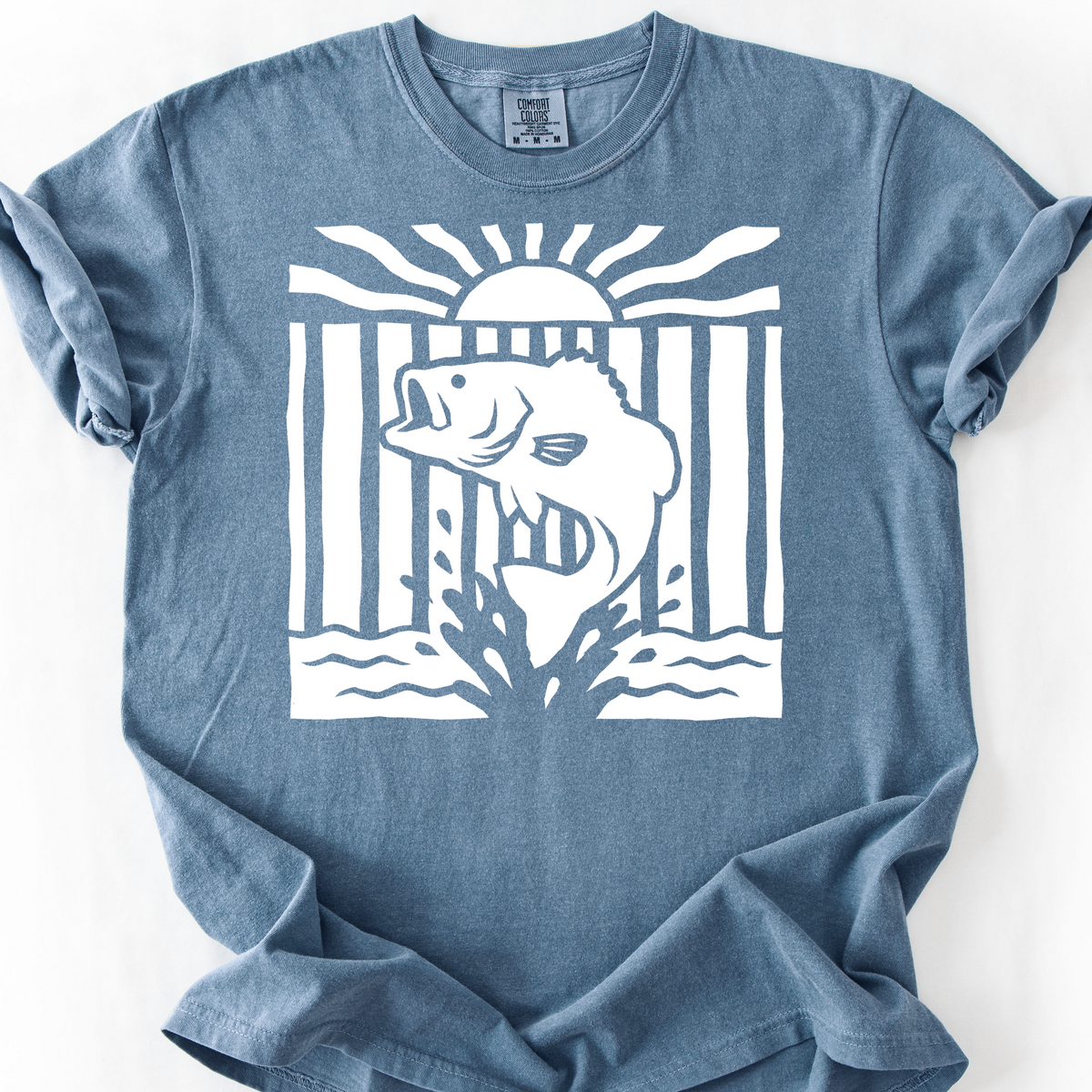Leaping Bass T-Shirt — Blue Jean