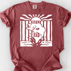 Leaping Bass T-Shirt — Brick