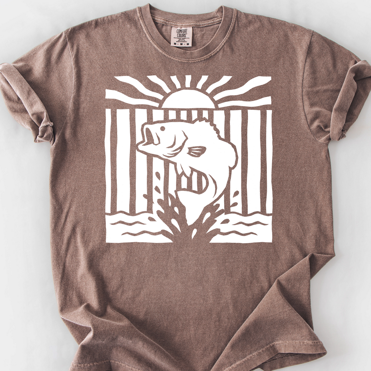 Leaping Bass T-Shirt — Espresso