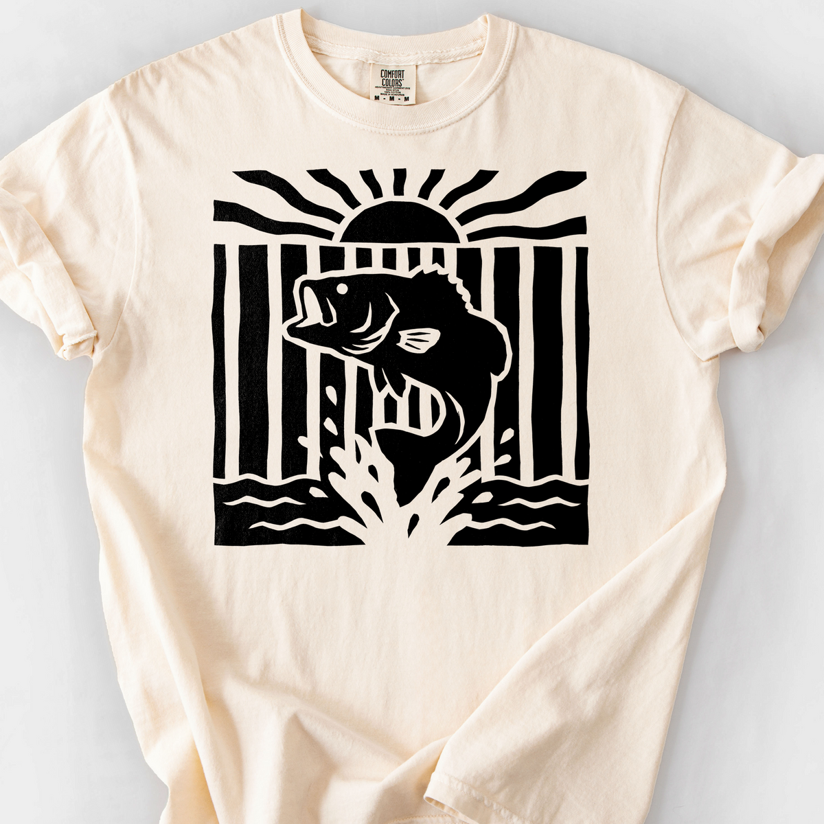 Leaping Bass T-Shirt — Ivory