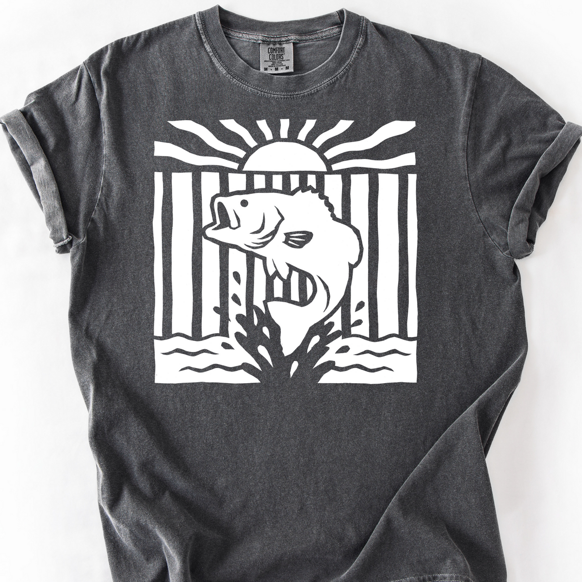 Leaping Bass T-Shirt — Pepper