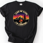 Leave Me Alone Im Camping T-Shirt — Black