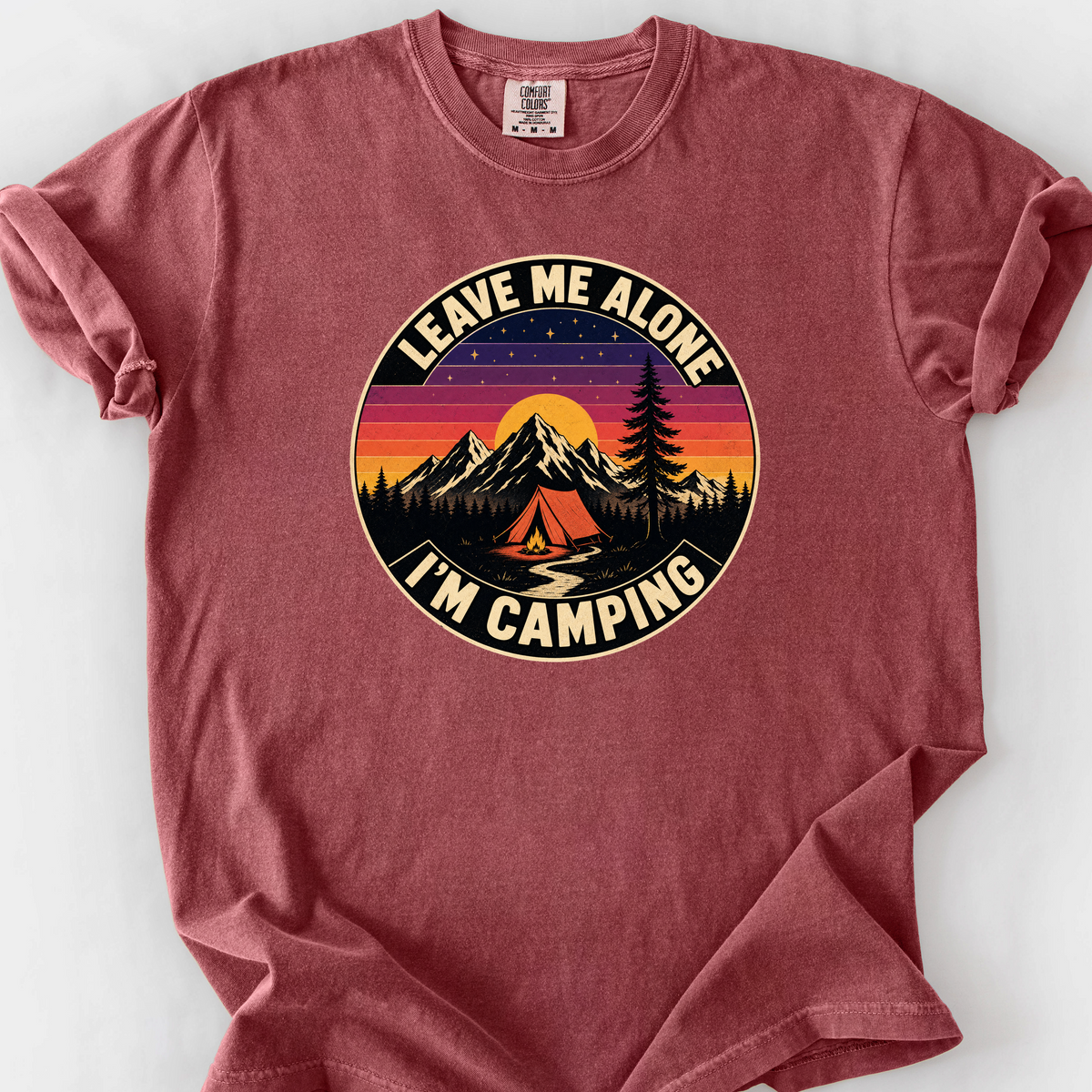 Leave Me Alone Im Camping T-Shirt — Brick