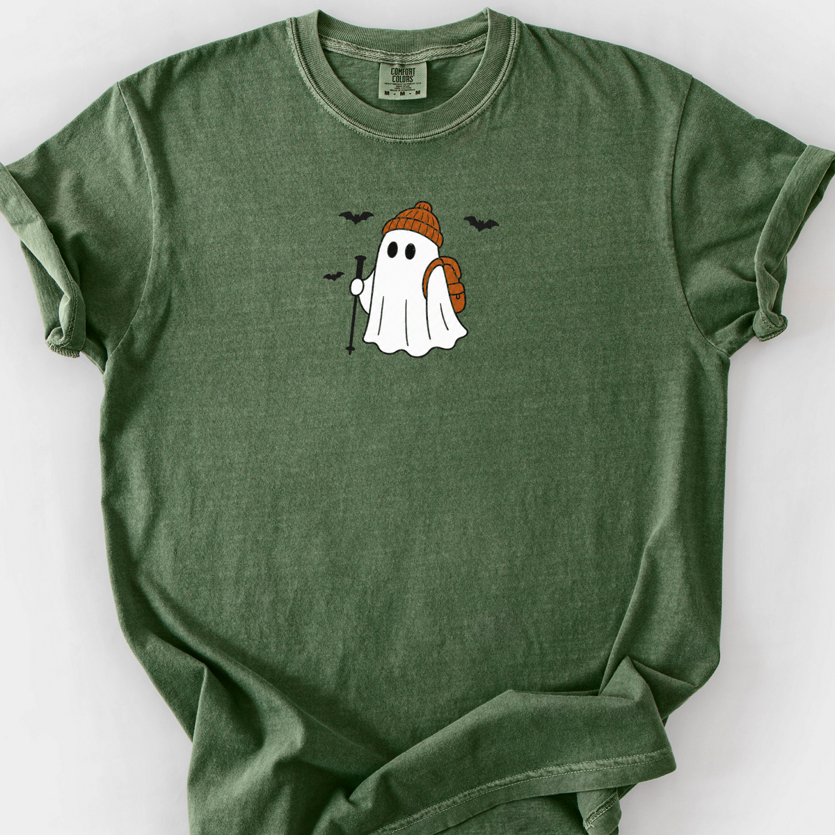 Little Hiker Ghost T-Shirt — Moss