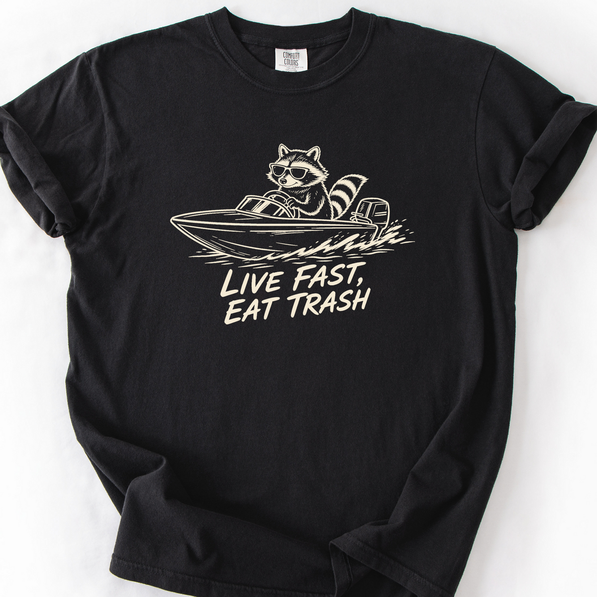 Live Fast Eat Trash T-Shirt — Black