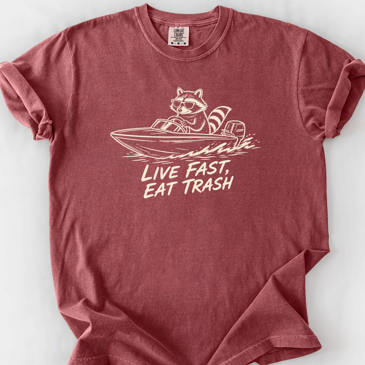 Live Fast Eat Trash T-Shirt — Brick