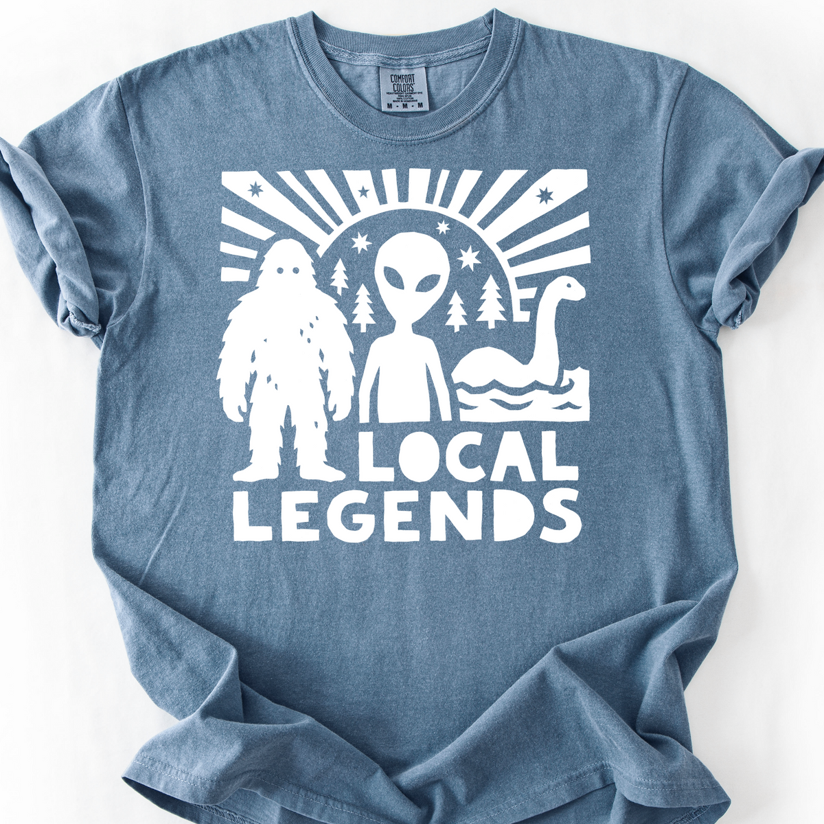 Local Legends (Cryptids) T-Shirt — Blue Jean