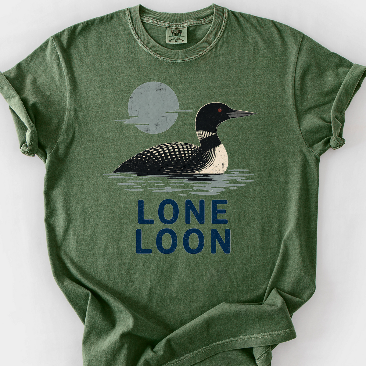 Lone Loon T-Shirt — Moss
