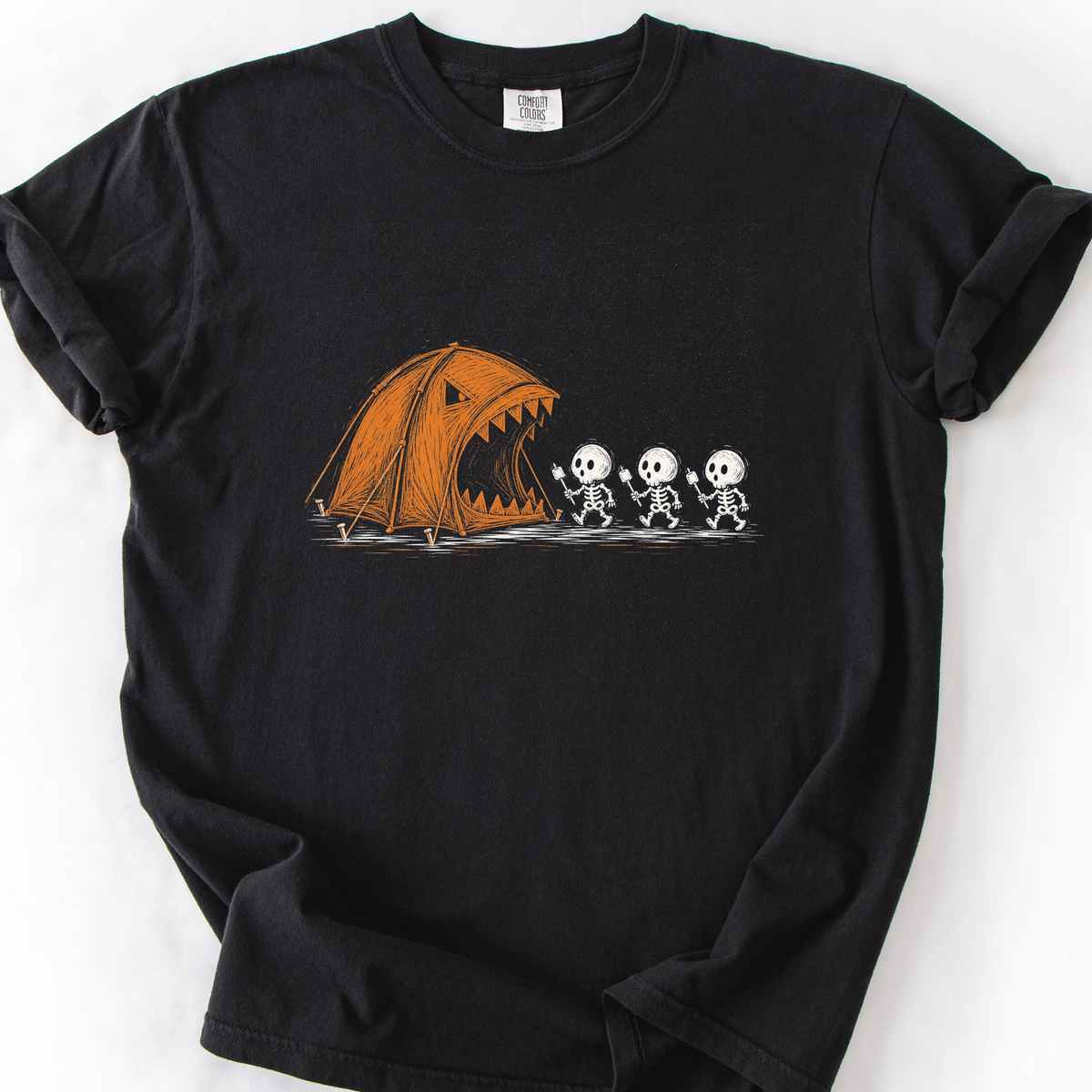 Man Eating Tent T-Shirt — Black