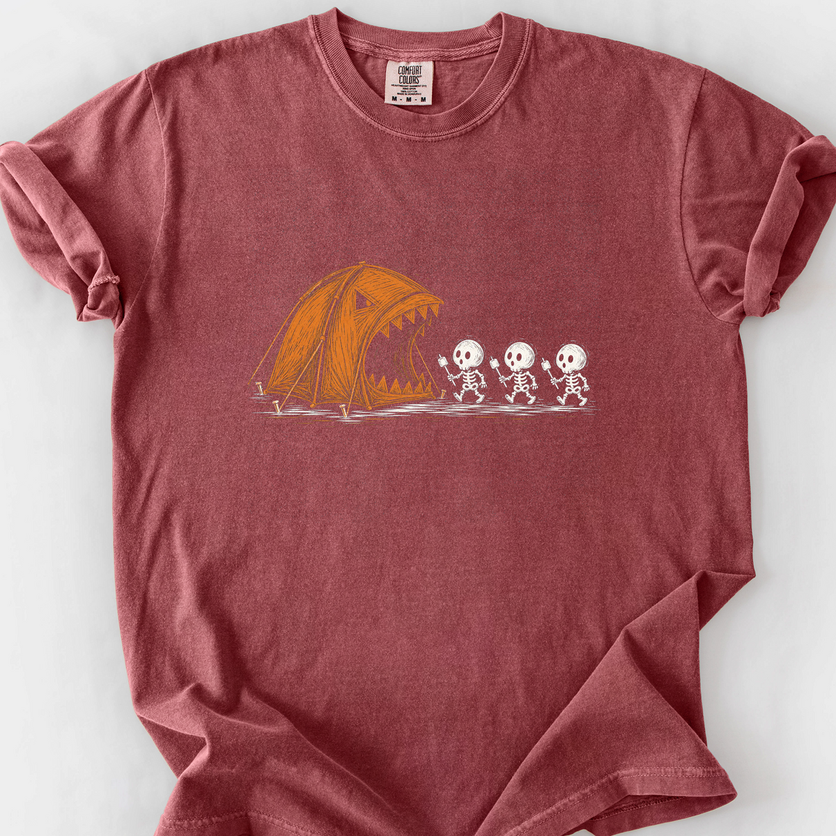 Man Eating Tent T-Shirt — Brick