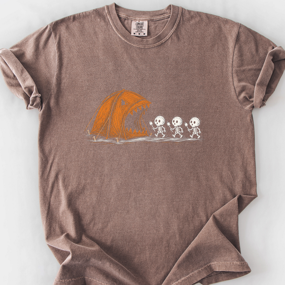 Man Eating Tent T-Shirt — Espresso