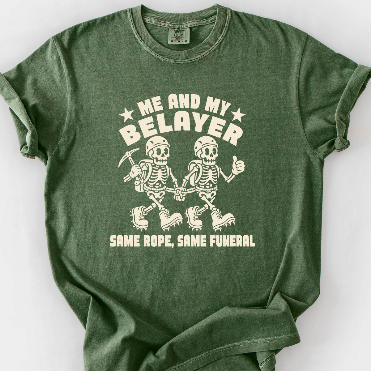 Me And My Belayer T-Shirt — Moss