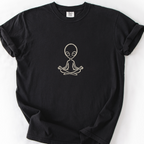 Meditating Alien T-Shirt — Black