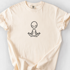 Meditating Alien T-Shirt — Ivory