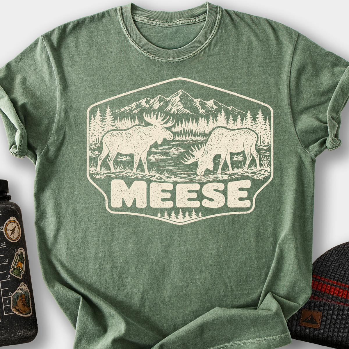 Meese T-Shirt — Moss