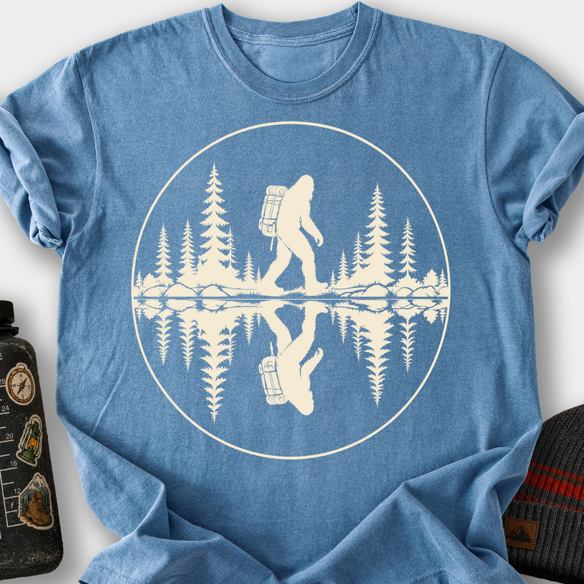 Sasquatch Lake Reflection T-Shirt — Blue Jean